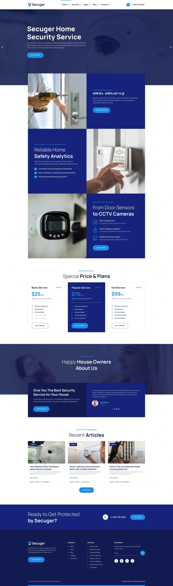 Secuger – Home Security Website Design Package