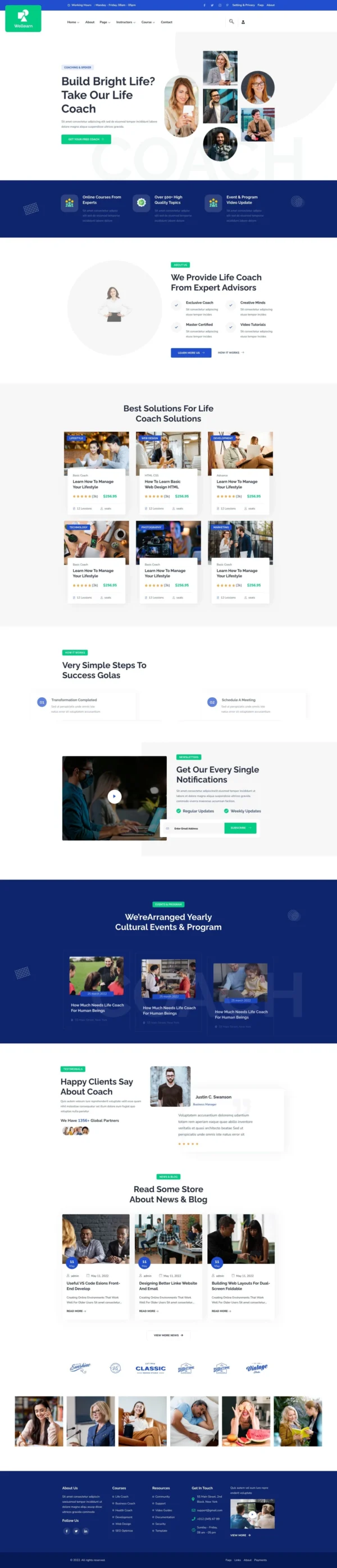 Wellern - Coach Online Courses Website Design Package