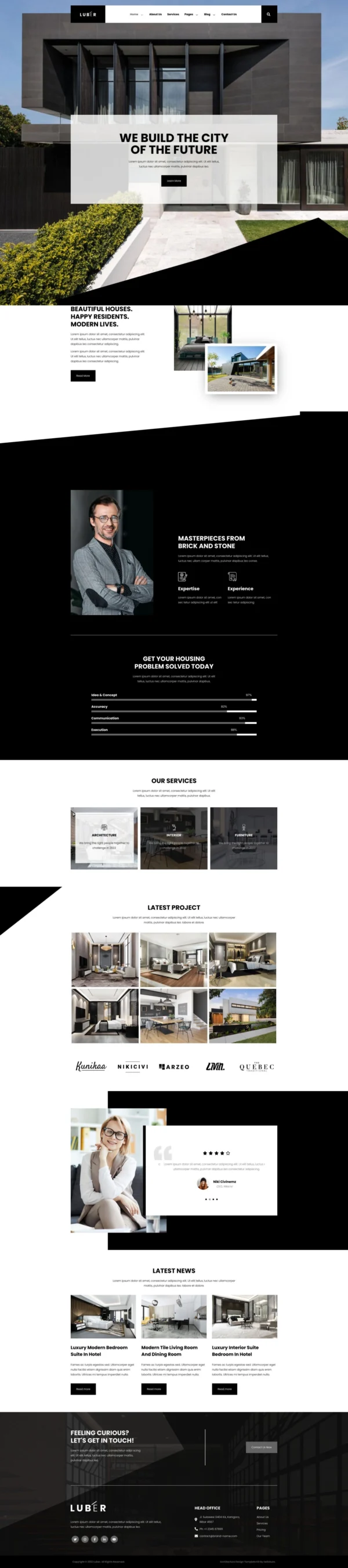 Luber - Elegant Architecture & Interior Website Design Package
