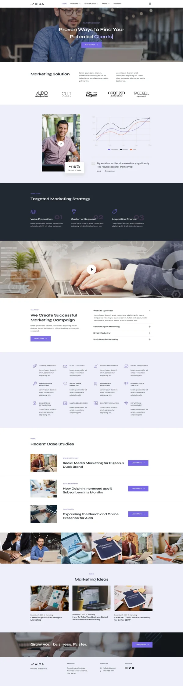 AIDA - Marketing Agency Website Design Package