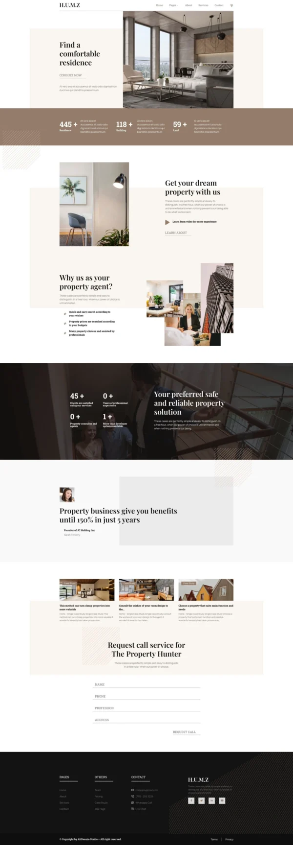 Humz - Property Agent Website Design Package