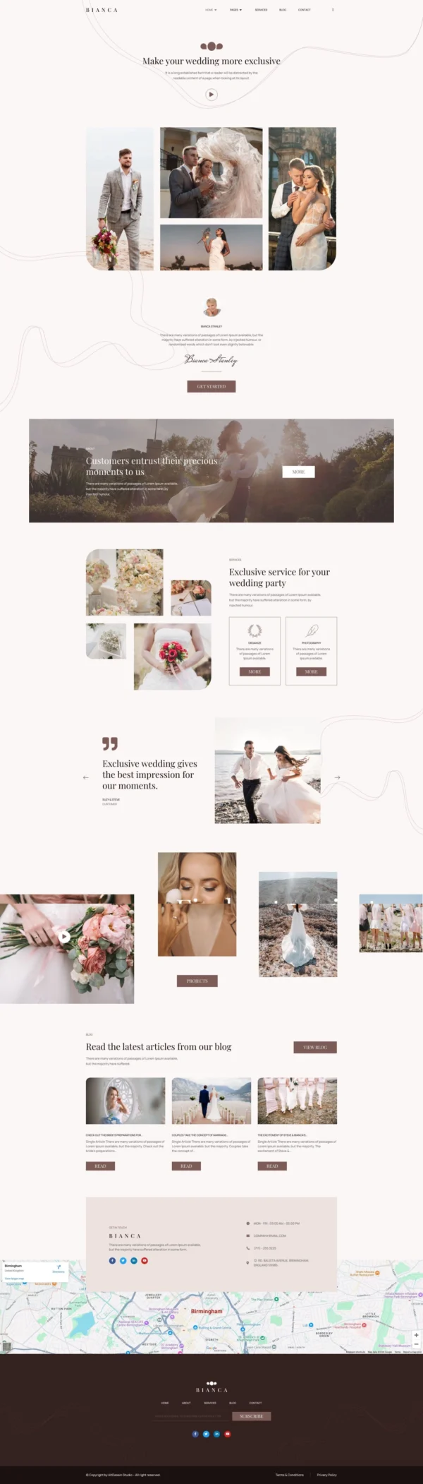 Bianca - Wedding Website Design Package
