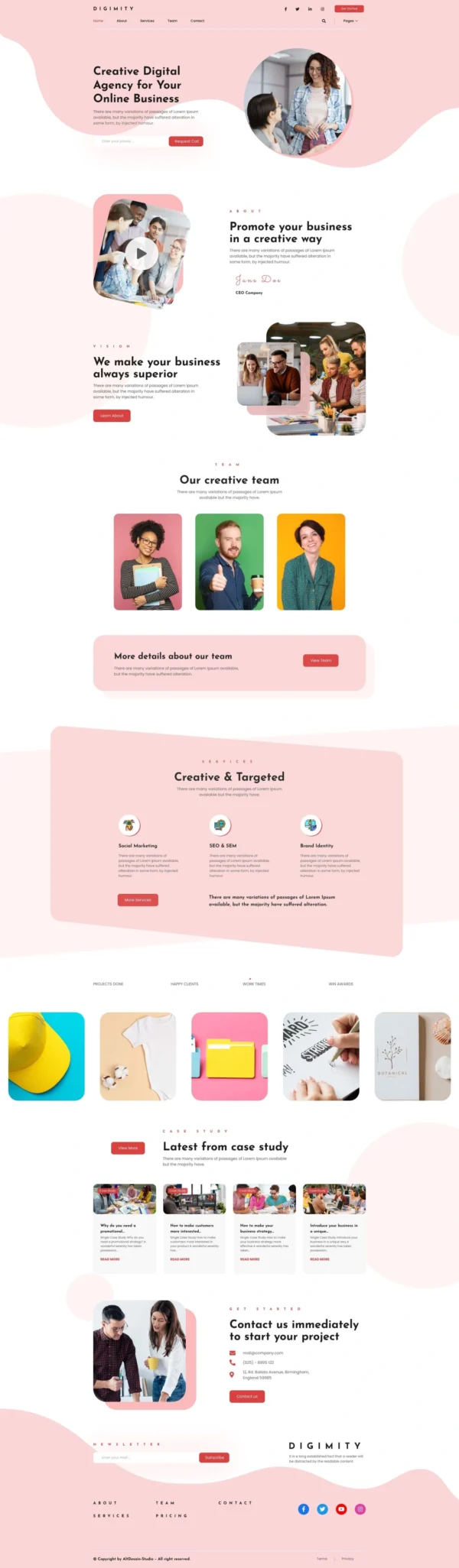 Digimity - Creative Digital Agancy Website Design Package