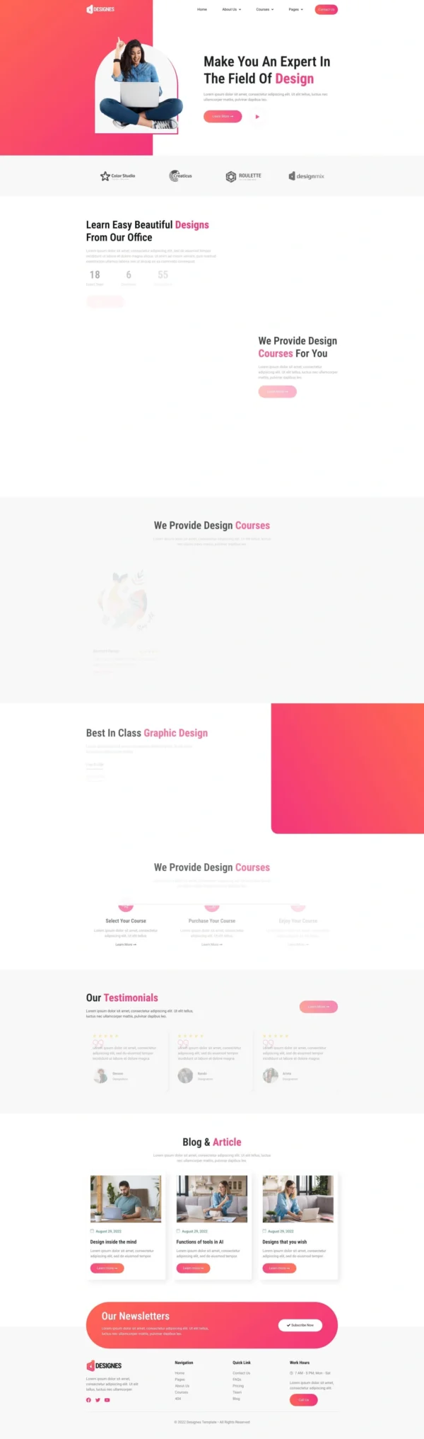 Designes - Online Design Course Website Design Package