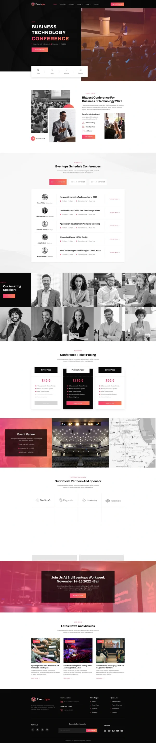 Eventups – Event & Conference Website Design Package