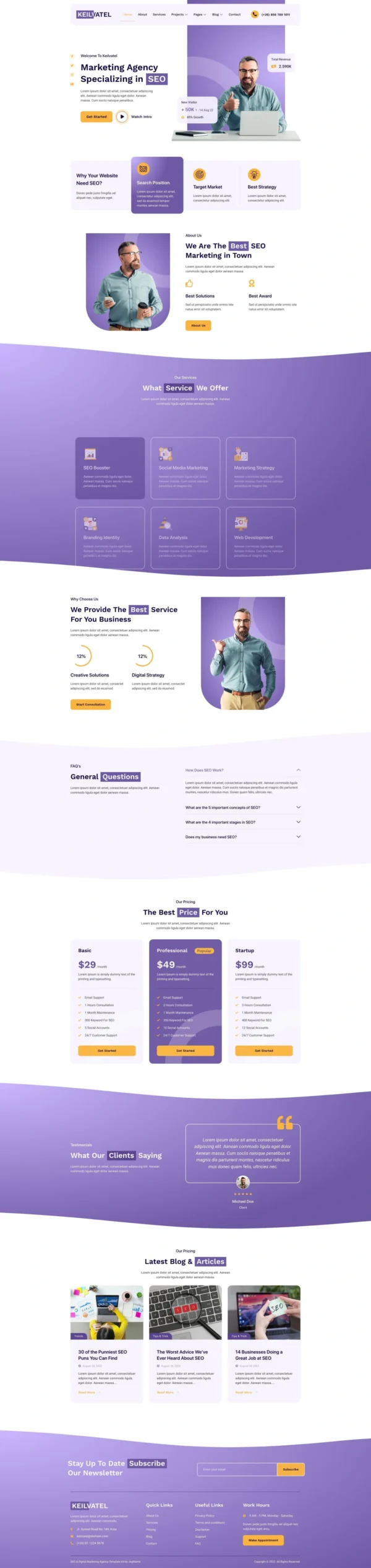 Keilvatel – SEO & Digital Marketing Agency Website Design Package