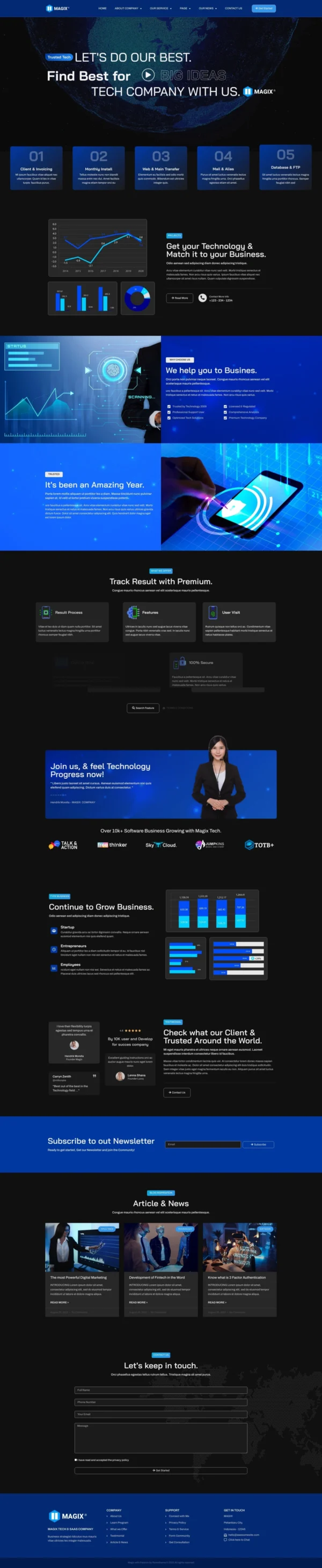 Magix - Saas & Tech Company Website Design Package