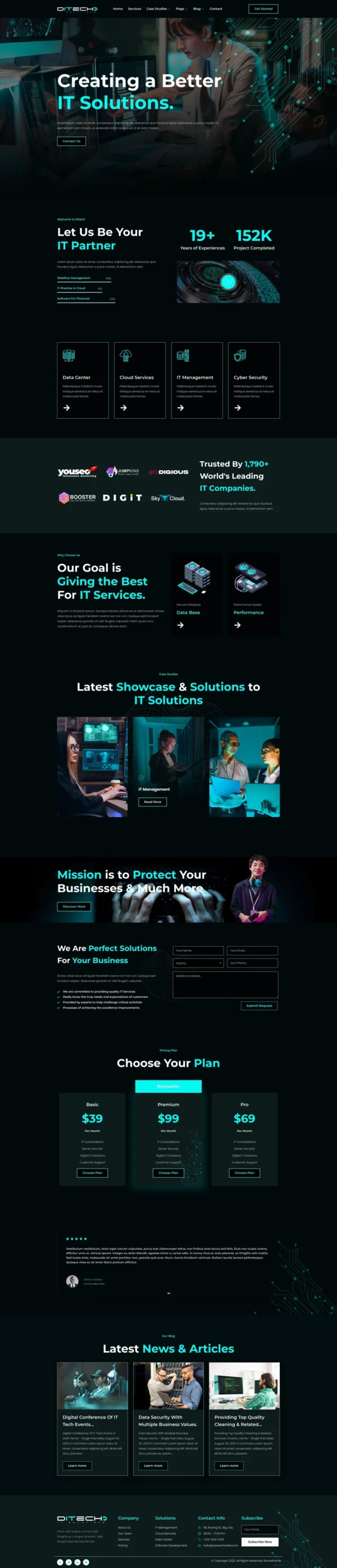 Ditech - IT Solutions & Services Company Website Design Package
