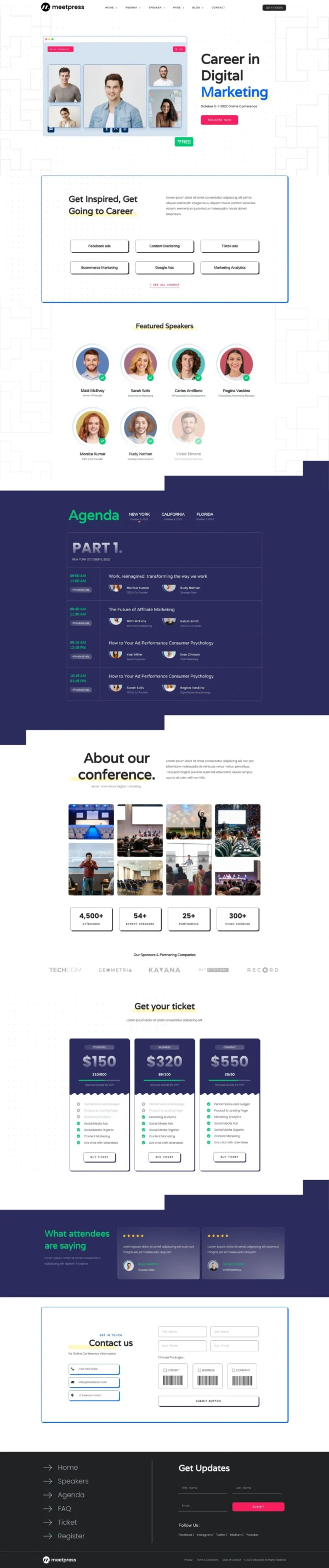 Meetpress - Event & Conference Website Design Package