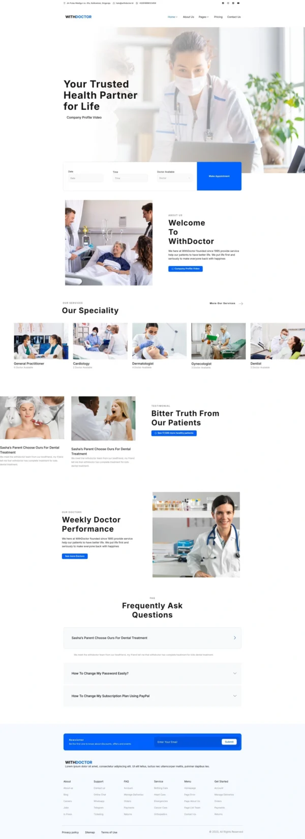 WithDoctor - Medical Website Design Package
