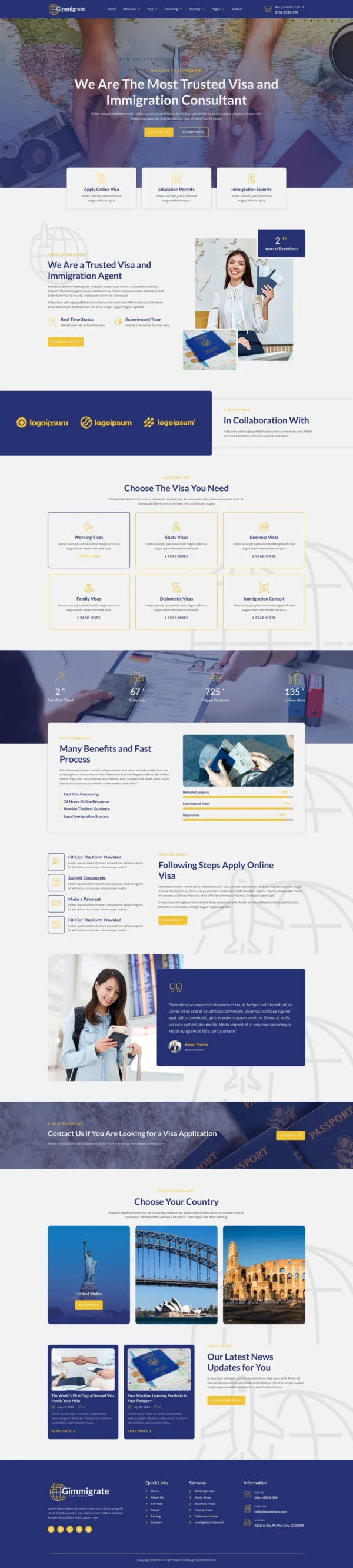 Gimmigrate - Immigration & Visa Consulting Website Design Package