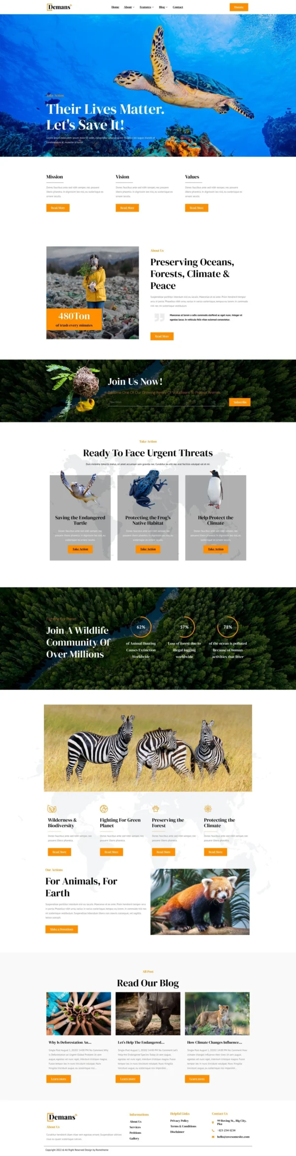 Demans - Petitions & Social Activism Website Design Package