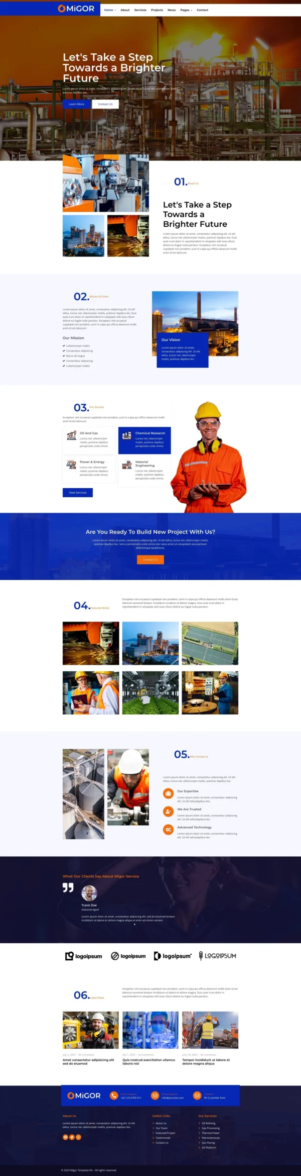 Migor - Engineering & Industrial Website Design Package