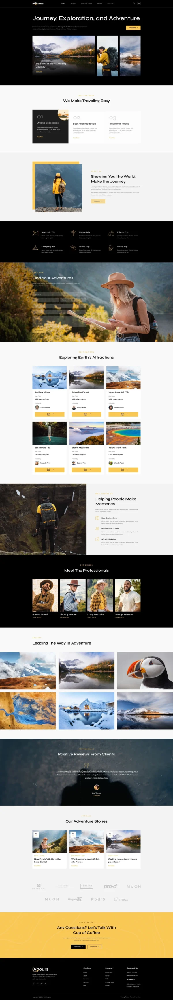 Altours - Travel & Tour Agency Website Design Package