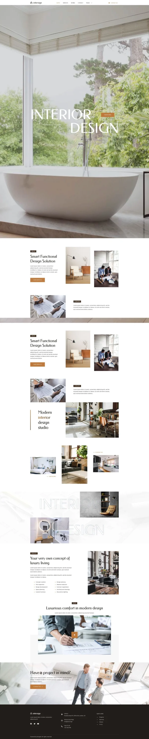 InterSign - Interior Design & Architecture Website Design Package