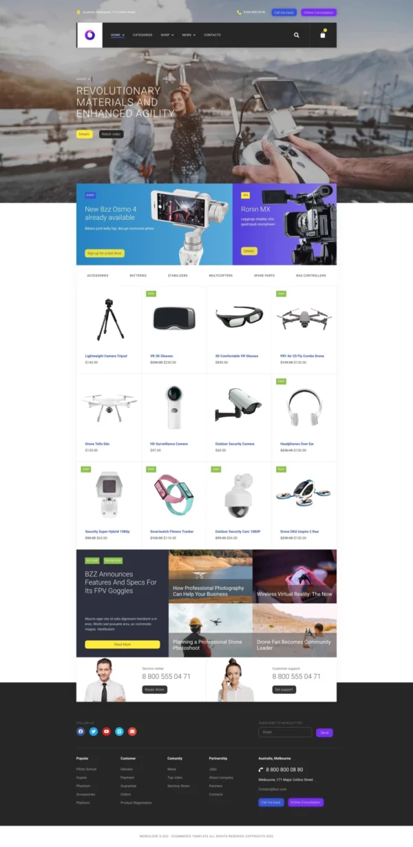 Bzzz – Gadgets eCommerce Website Design Package