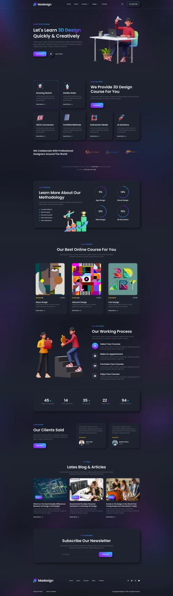 Madesign – Online Design Courses Website Design Package