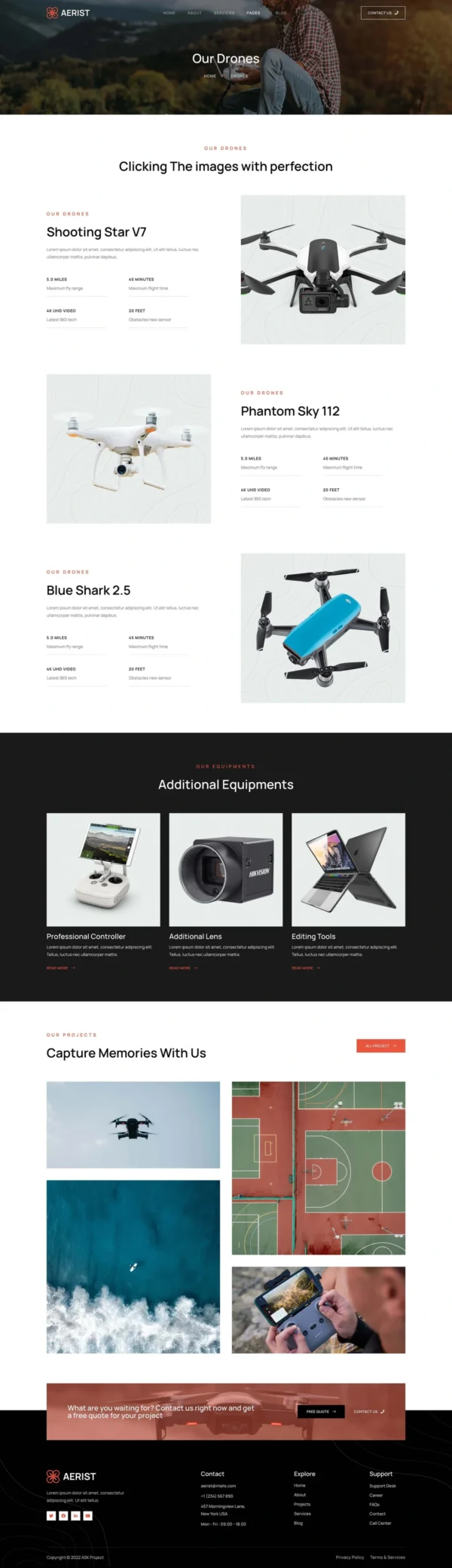 Aerist - Drone Aerial Video & Photography Website Design Package - Image 8