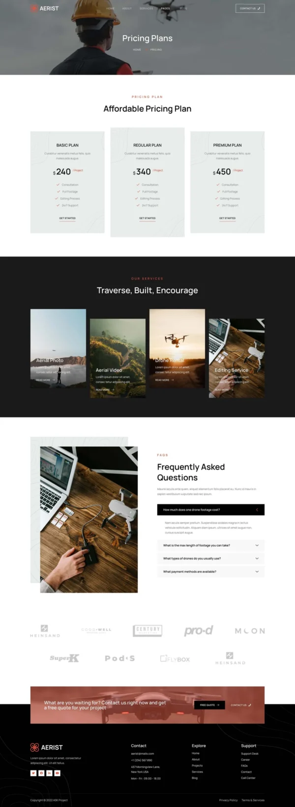 Aerist - Drone Aerial Video & Photography Website Design Package - Image 6