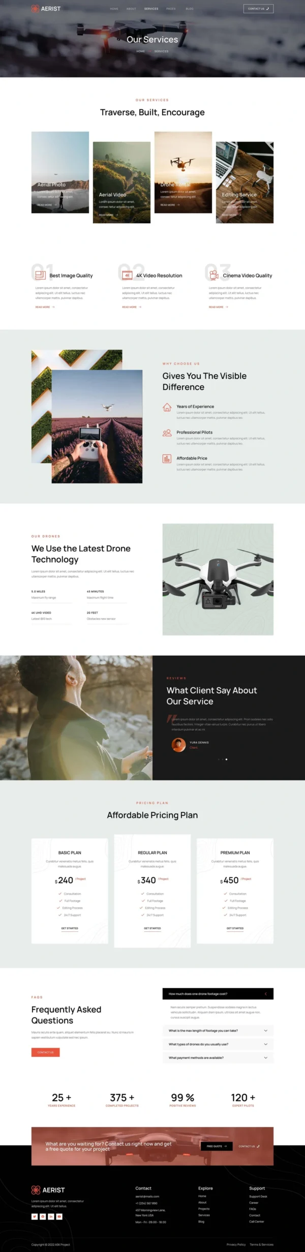 Aerist - Drone Aerial Video & Photography Website Design Package - Image 4