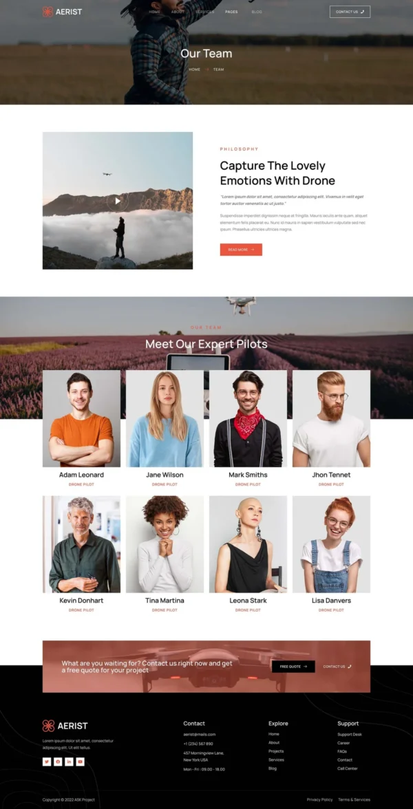 Aerist - Drone Aerial Video & Photography Website Design Package - Image 2