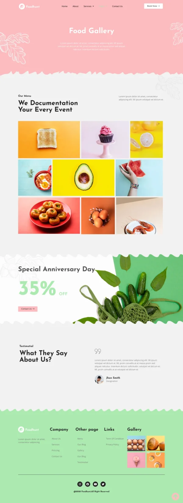 Foodhunt - Food Catering Service Website Design Package - Image 5