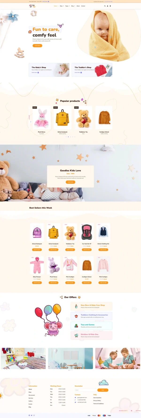 JoyToy - Kids Store Website Design Package