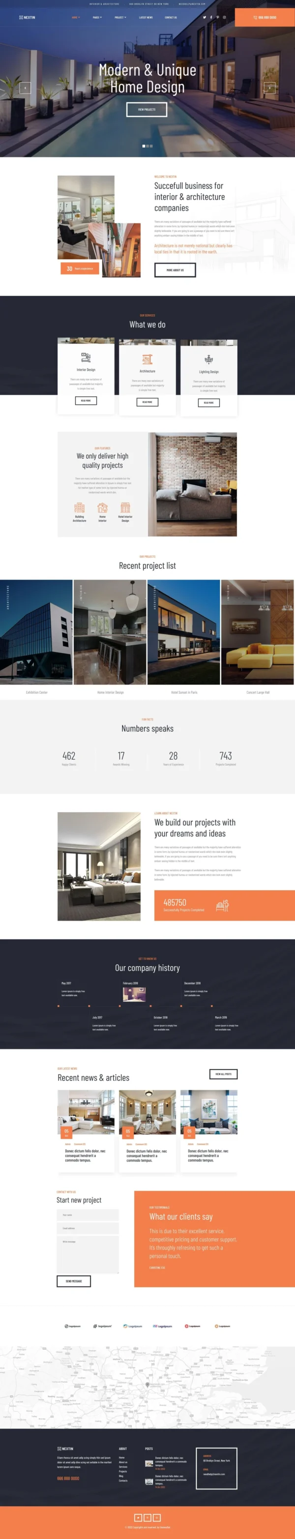 Nextin - Architecture & Interior Website Design Package