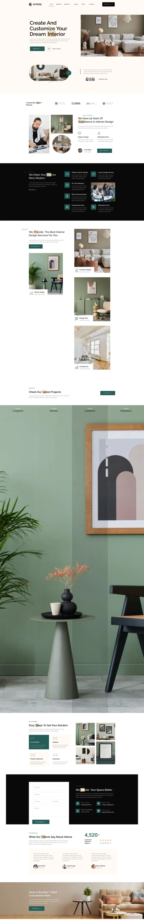 Interse – Interior Design & Architecture Website Design Package