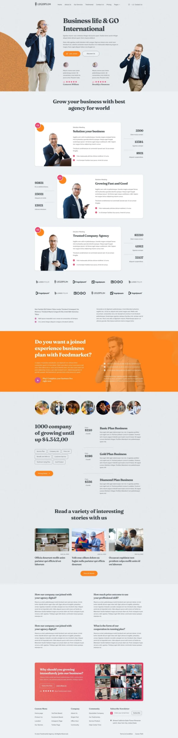 Feedmarket - Digital Agency Website Design Package