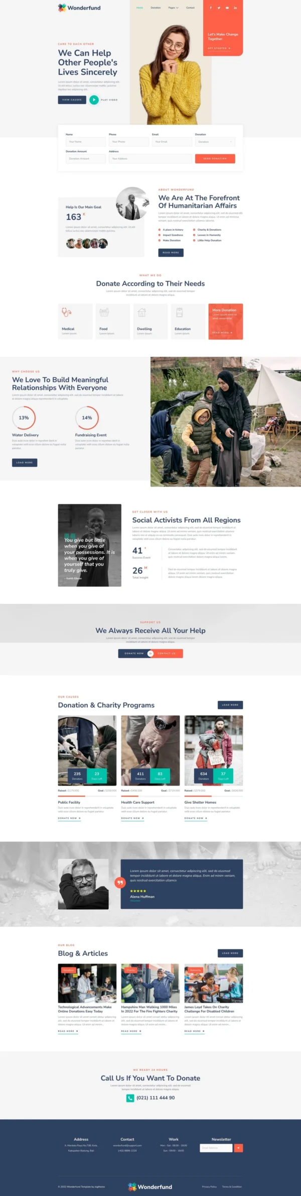 Wonderfund – Fundraising & Charity Website Design Package