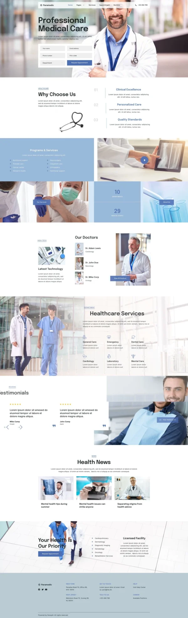 Paramedic - Medical Website Design Package