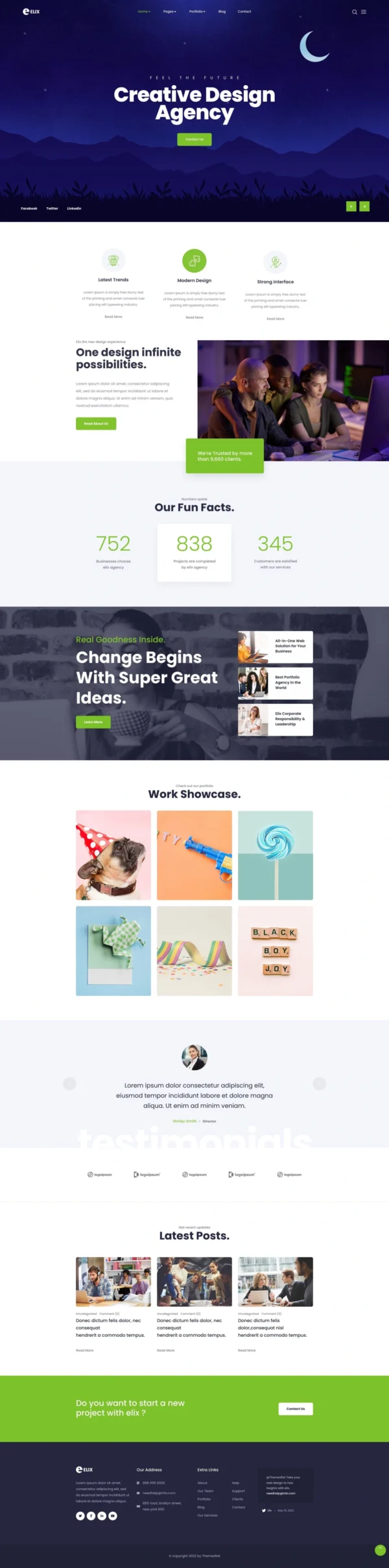 Elix - Responsive Multipurpose Creative Business Kit