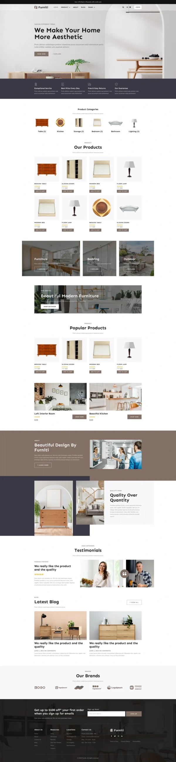 Furniti - Furniture & Home Decor Store Website Design Package