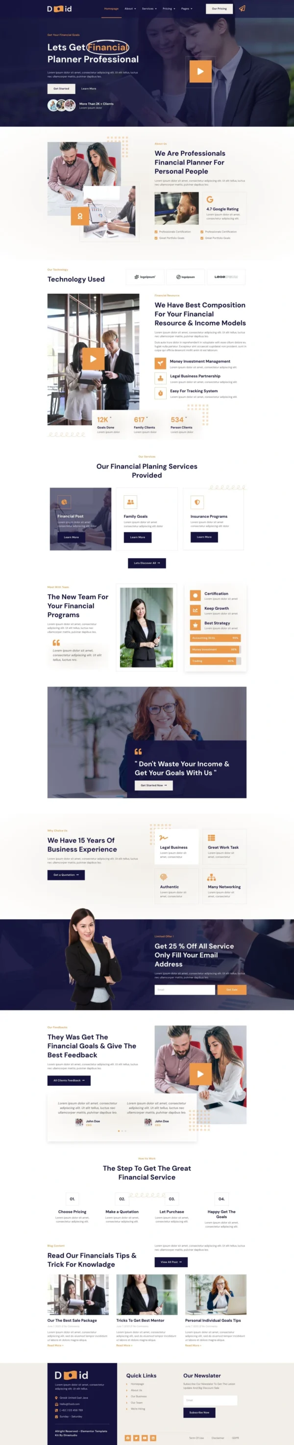 Duid - Personal Financial Consultant Service Website Design Package