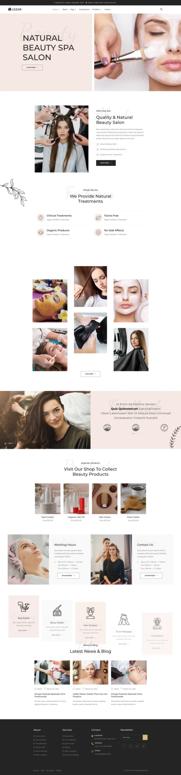 Lezar Beauty Salon & Spa Website Design Package