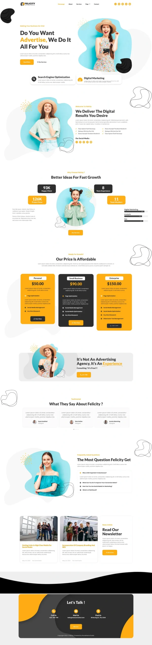 Felicity - SEO & Digital Marketing Full Site Kit