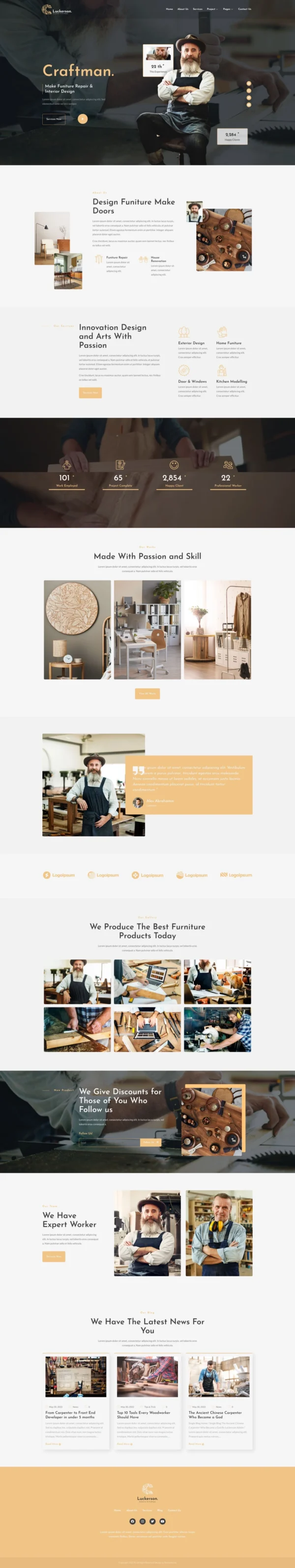 Luckerson - Carpenter & Craftman Website Design Package
