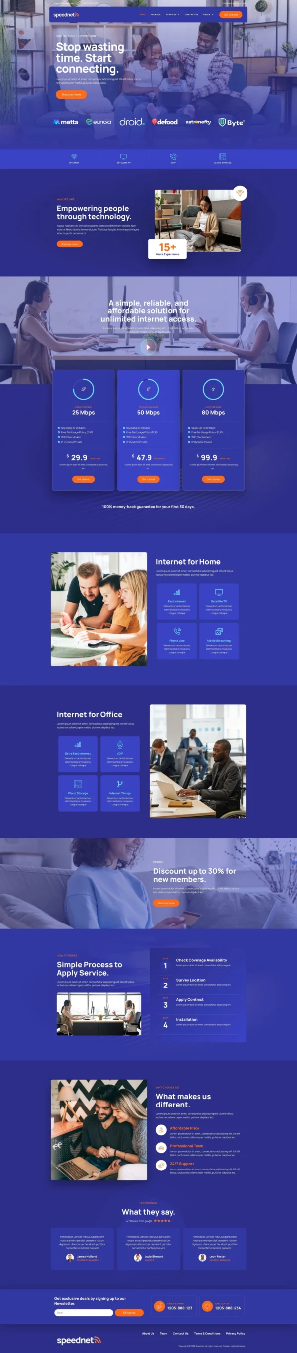 SpeedNet - Broadband & Internet Service Provider Website Design Package