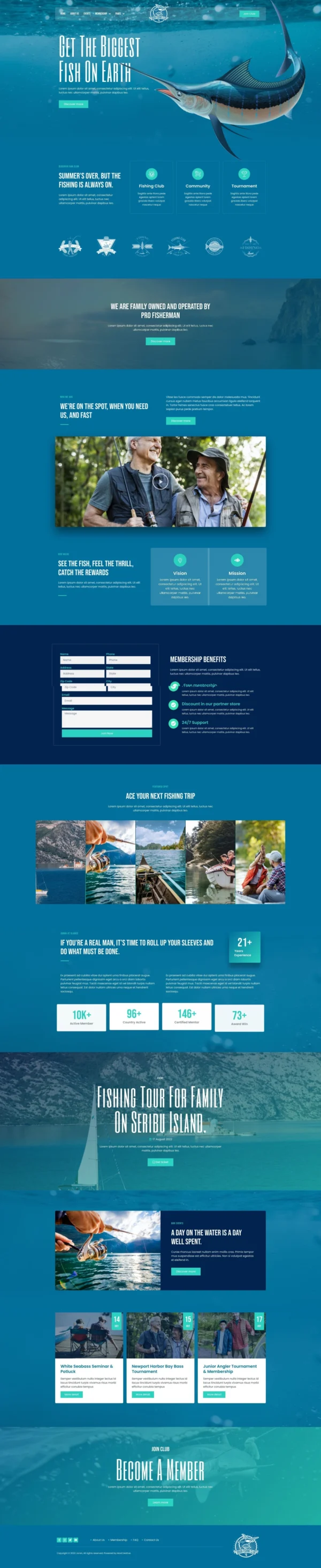 Joran - Fishing Club Website Design Package