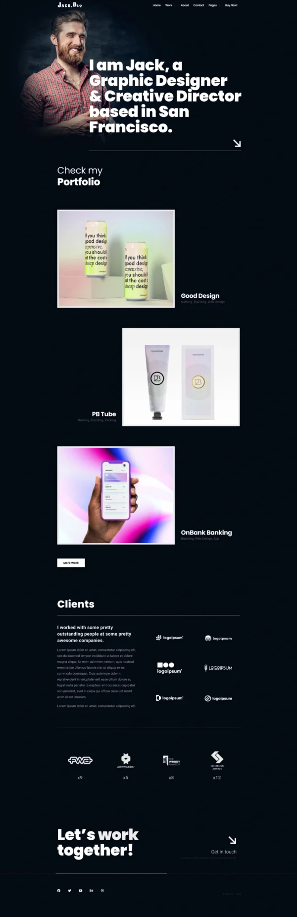 Jack.Dir - Personal Design Portfolio Website Design Package