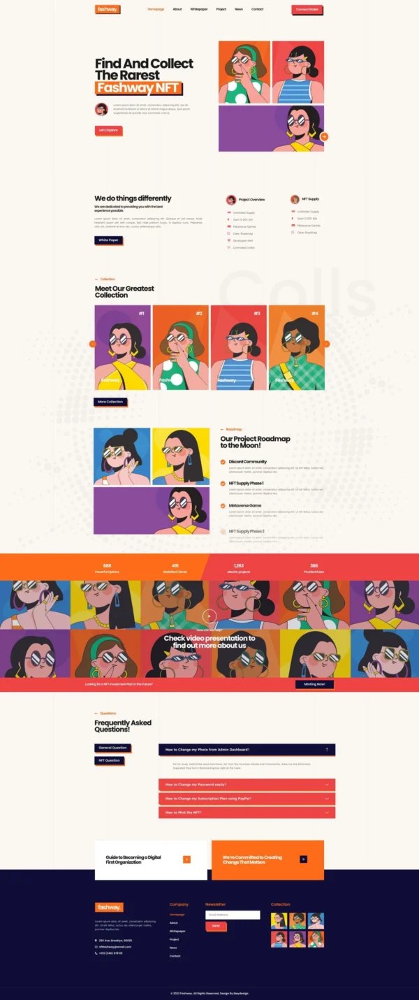 Fashway - NFT Portfolio Website Design Package