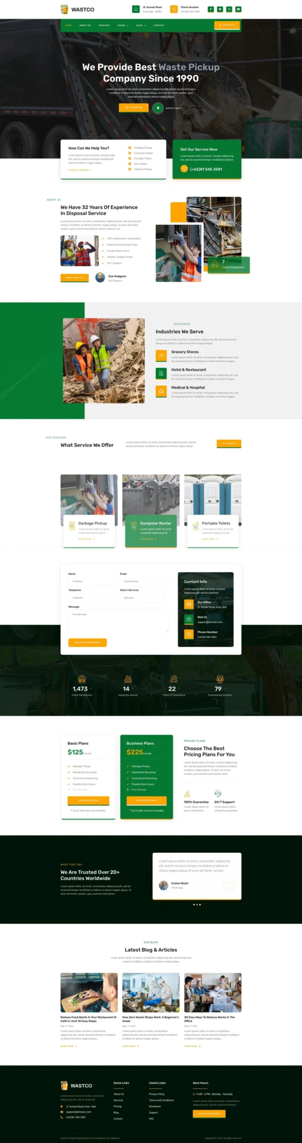Wastco – Waste Pickup & Disposal Services Kit