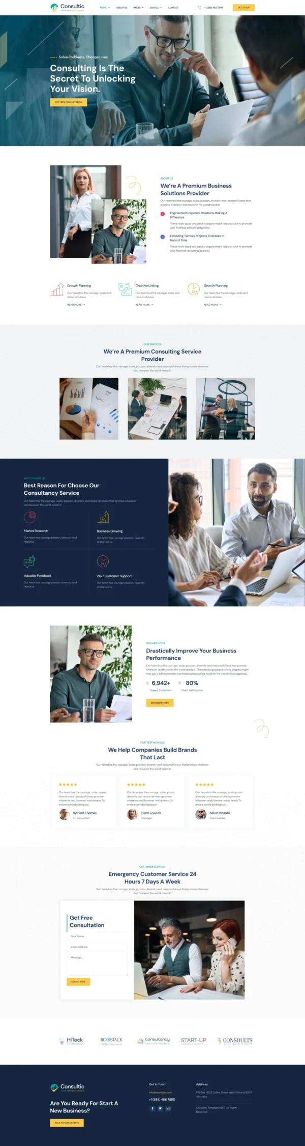 Consultic - Business Agency Website Design Package