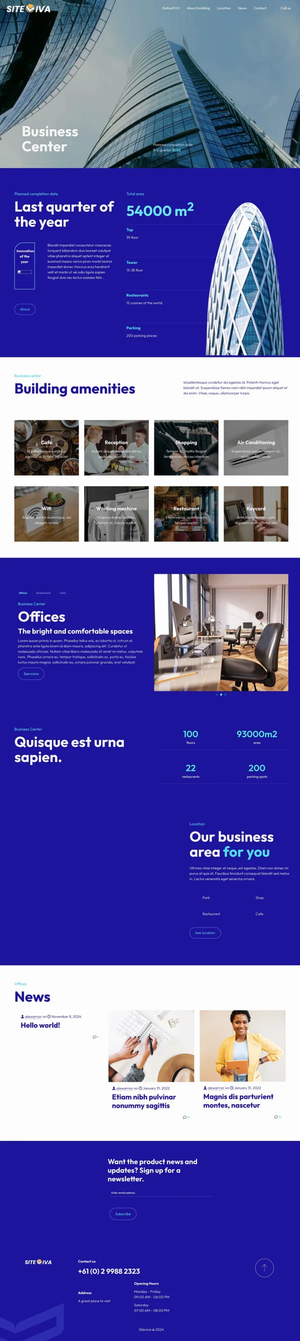 Business Hub InfoPack website package