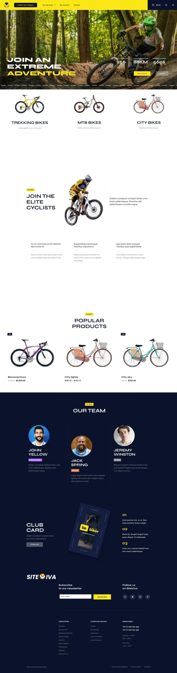 EliteCyclist Haven website Package