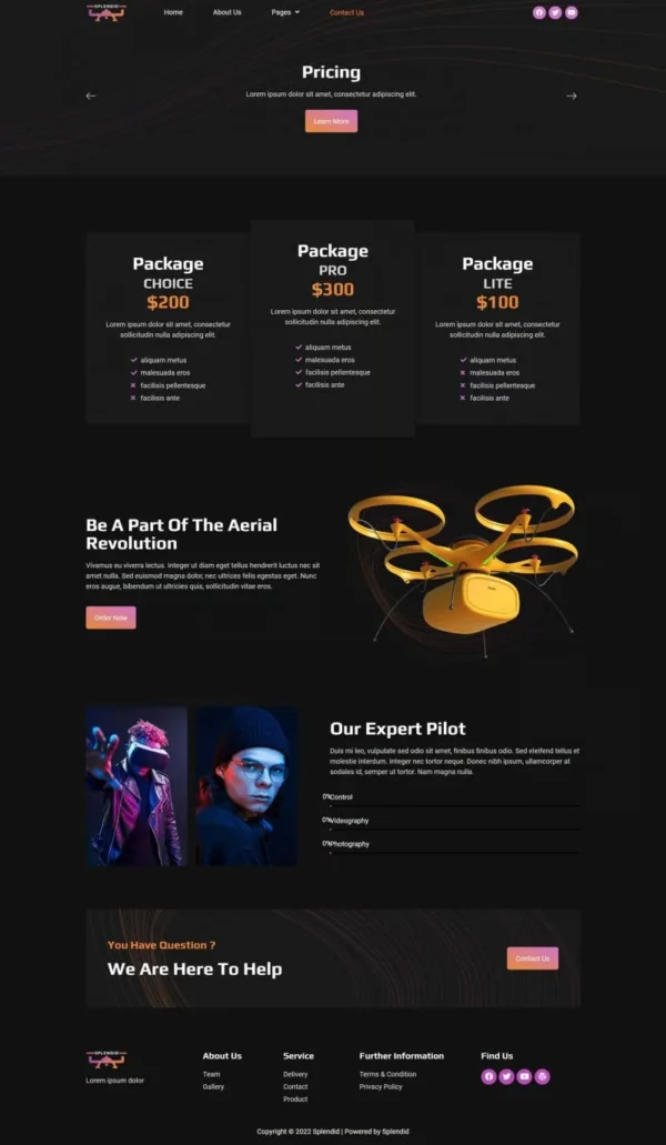 Splendid - Drone Photography Website Design  package - Image 5