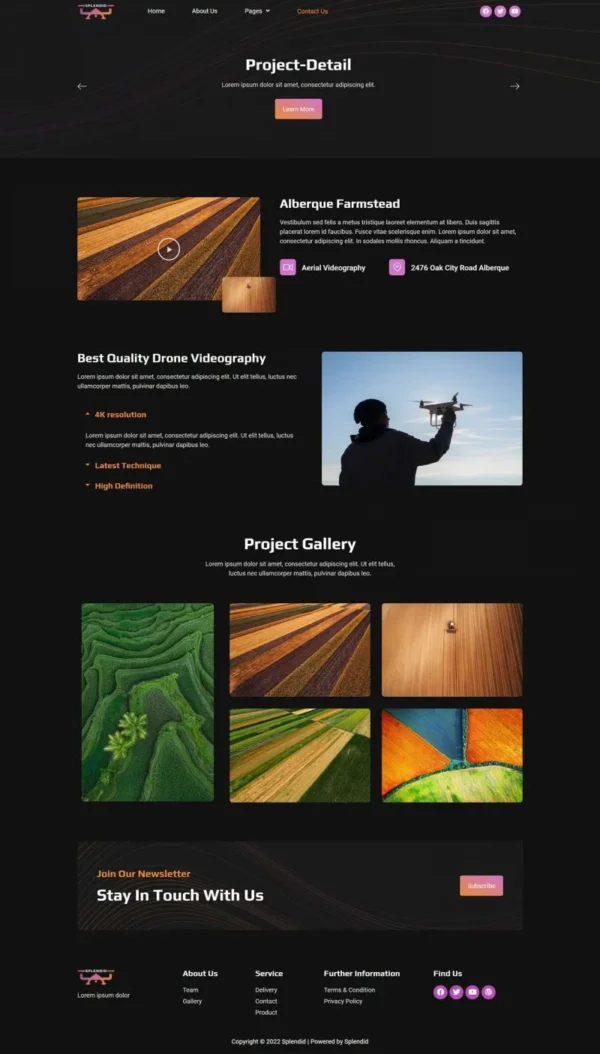 Splendid - Drone Photography Website Design  package - Image 4