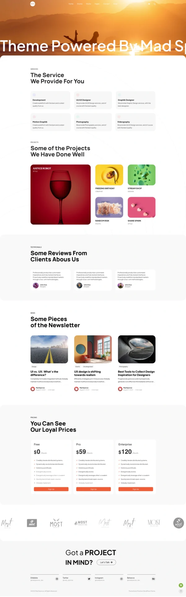 Most - Creative Agency and Portfolio Website Design Package - Image 2