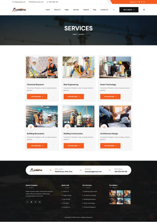 Konstic - Construction Website Design Package - Image 2